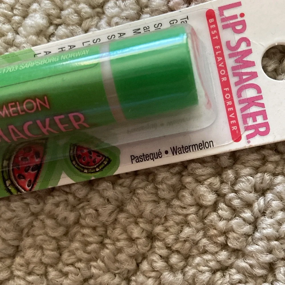 NEW Lip Smacker Lip Balm Watermelon Flavor Green 0.14 oz Moisturizer SEALED
